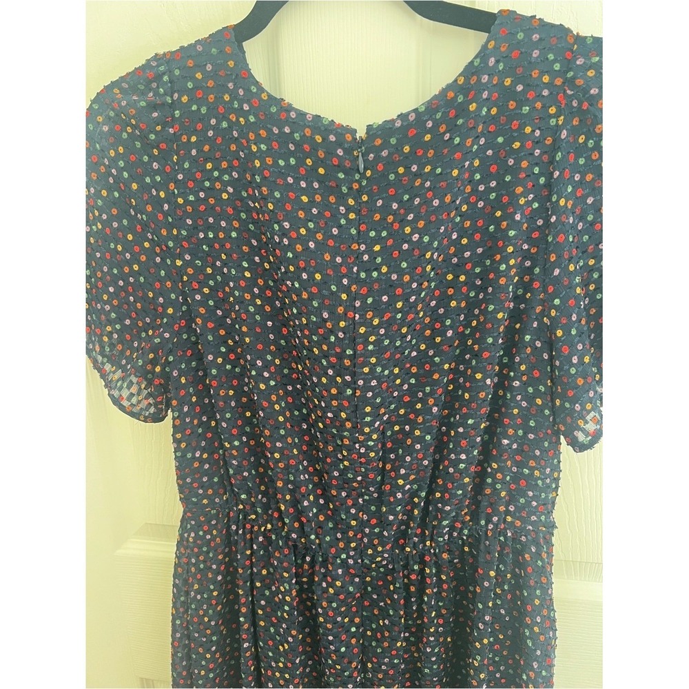 Madewell Charcoal Mini Dress with Multicolor Dot Print - Picture 10 of 14